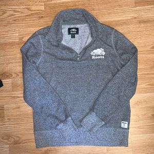 Roots half zip grey sweater